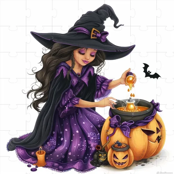 Purple Halloween Cliparts Midjourney V6 Prompt PDF Guide - Image 3