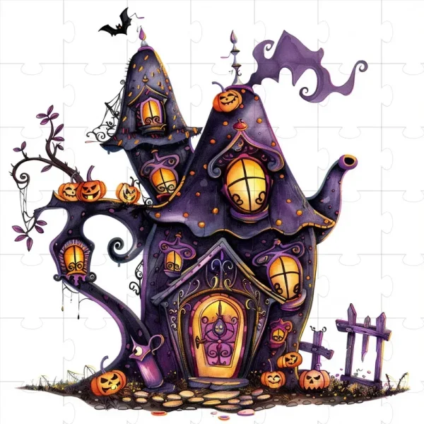 Purple Halloween Cliparts Midjourney V6 Prompt PDF Guide - Image 4