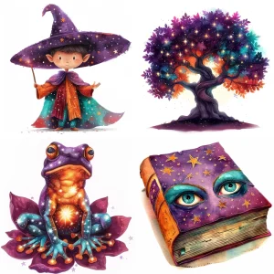 Magical and Whimsical Cliparts Midjourney V6 Prompt PDF Guide
