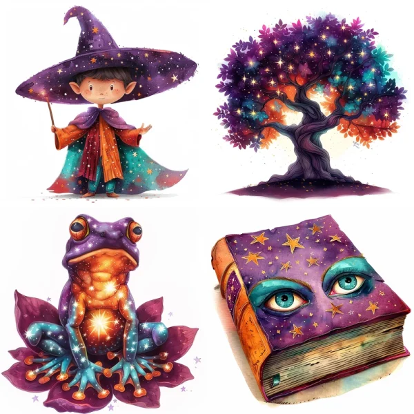 Magical and Whimsical Cliparts Midjourney V6 Prompt PDF Guide
