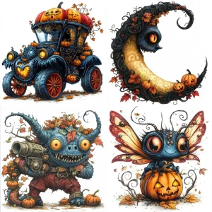 Whimsical Monster Mash Characters Midjourney Prompt PDF Guide