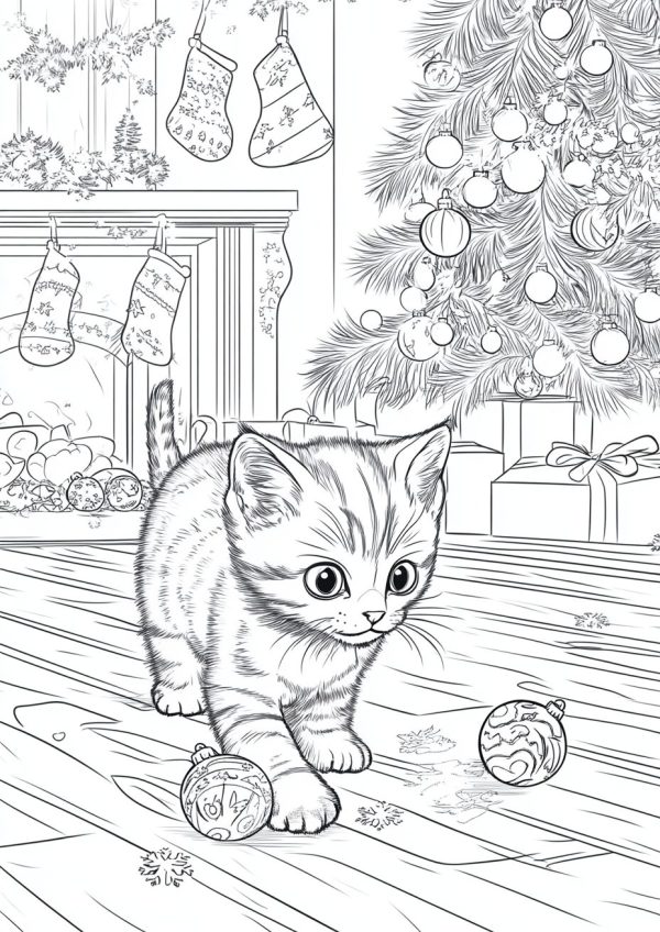 Winter Coloring Book Pages for Adults Midjourney Prompt - Image 2
