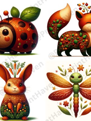 Dall-E 3 Prompt PDF Guide for Whimsical Animal with Playful Design