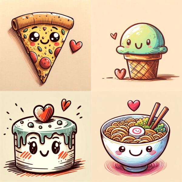 Dall-E 3 Prompt for Happy Food Art