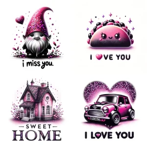 Dall-e 3 PDF Guide Adorable Objects & Animals with Love Quotes