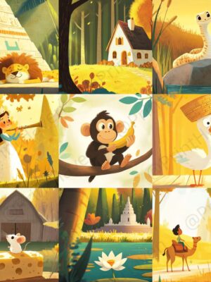 Dreamy Jungle Adventure Tales Midjourney Prompt for Children's Book
