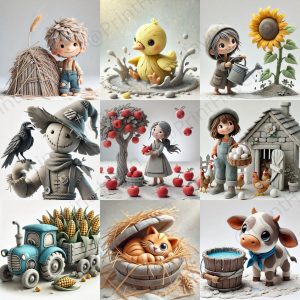 Farm Adventure for Children’s Storybook Dall-E Prompt