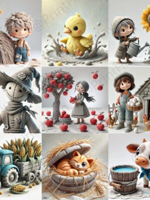 Farm Adventure for Children’s Storybook Dall-E Prompt