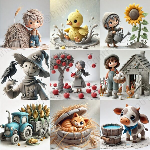 Farm Adventure for Children’s Storybook Dall-E Prompt