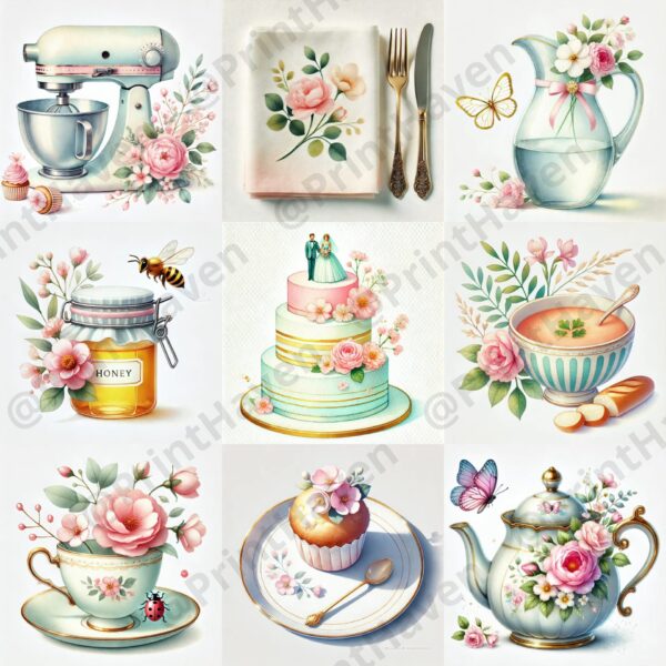 Dall-E 3 Prompt for Gentle Charming Kitchens Art
