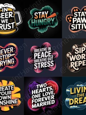 Motivational for T-shirts or Stickers Ideogram AI prompt