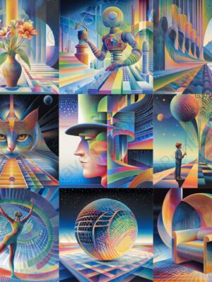 Psychedelic World of Geometry Midjourney Prompt