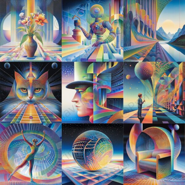 Psychedelic World of Geometry Midjourney Prompt