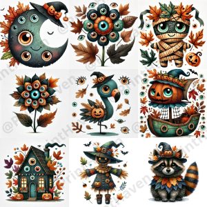Spooky & Cute Halloween Characters DALL-E 3 Prompt