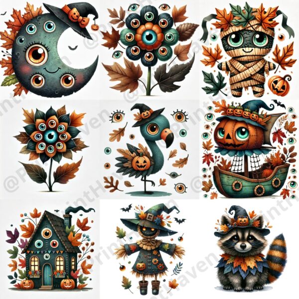 Spooky & Cute Halloween Characters DALL-E 3 Prompt
