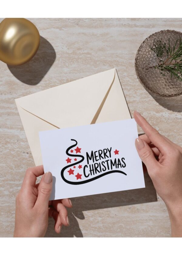 Merry Christmas SVG | Christmas Tree & Stars Digital File - Image 3