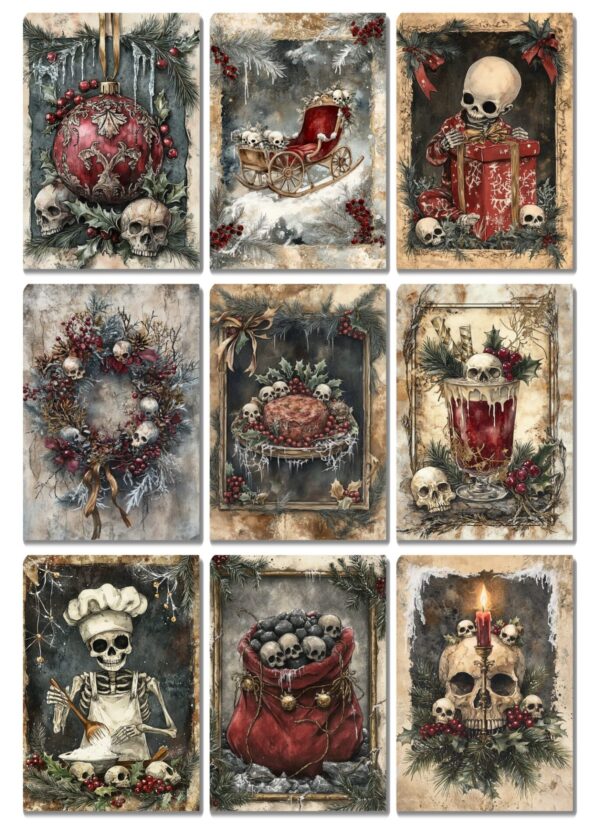 Afterlife Christmas Junk Journal Page Midjourney Prompt