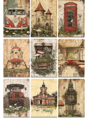 Apocalypse Traveler's Junk Journal Pages Midjourney Prompt PDF Guide