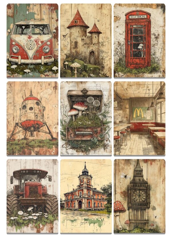 Apocalypse Traveler's Junk Journal Pages Midjourney Prompt PDF Guide