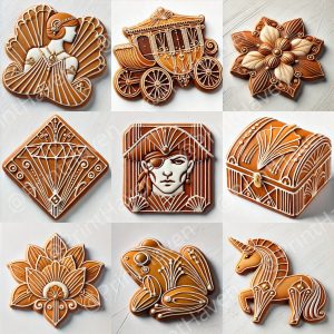 Glamorous Gingerbread Cookie Design Dall-E Prompt