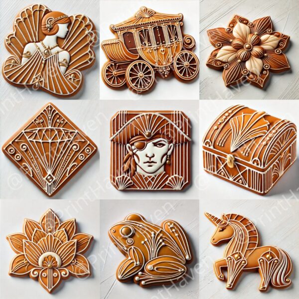 Glamorous Gingerbread Cookie Design Dall-E Prompt