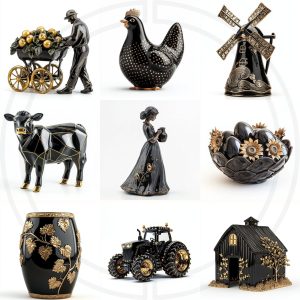 Luxurious Farm Decorative Figurines Midjourney Prompt