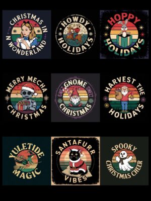 Seasonal Vibes Tshirt Print Collection with Text Prompts for Ideogram AI Guide PDF