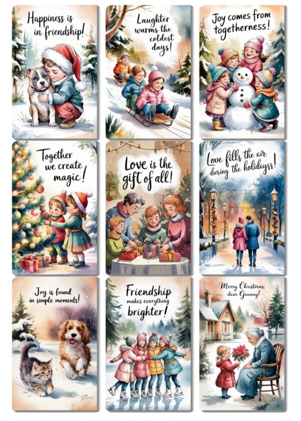 Touching Christmas and New Year Cards with Text Prompt for Ideogram AI PDF Guide