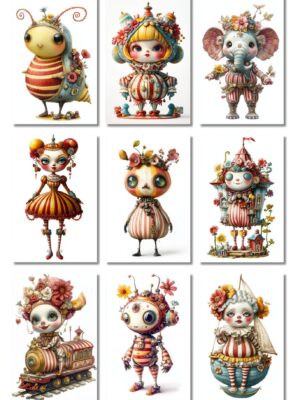 Midjourney Prompt for Whimsical Abstract Characters