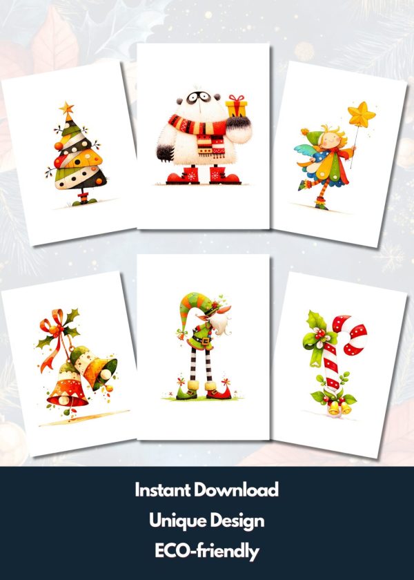 18 Christmas and New Year Greeting Cards 5x7 - Image 2