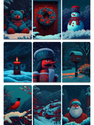Bold Winter Holiday Wall Art Midjourney Prompt PDF Guide
