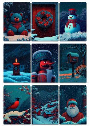 Bold Winter Holiday Wall Art Midjourney Prompt PDF Guide