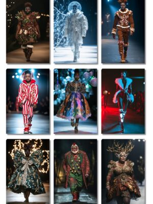 Midjourney Prompt for Christmas Fashion Photography Illustrations, AI Art Guide & Ready-to-Use Prompts