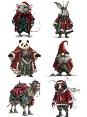 Christmas Characters for Cards and Stickers 1