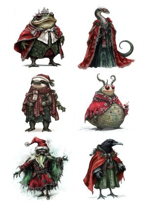 Christmas Characters for Cards and Stickers 1
