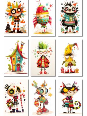 Midjourney Prompt for Whimsical Christmas Designs AI Art for Cards, Posters & Prints
