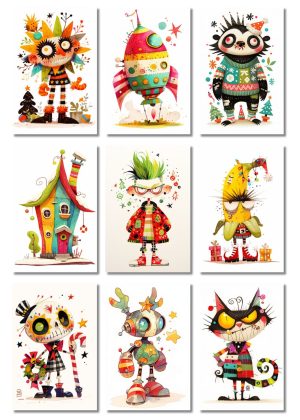 Midjourney Prompt for Whimsical Christmas Designs AI Art for Cards, Posters & Prints