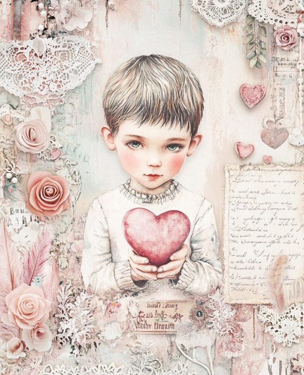 Junk Journal Pages For San Valentine Days Midjourney Prompt PDF Guide