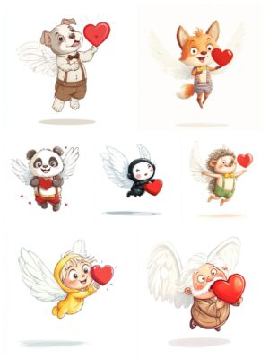 Valentine greeting card art