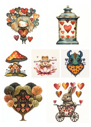 Valentines Day Victorian Clipart Midjourney Prompt PDF Guide