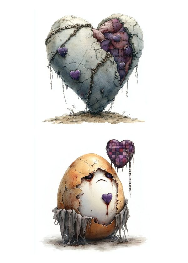 Gothic Valentines Phantasm Clip Art Midjourney Prompt PDF Guide
