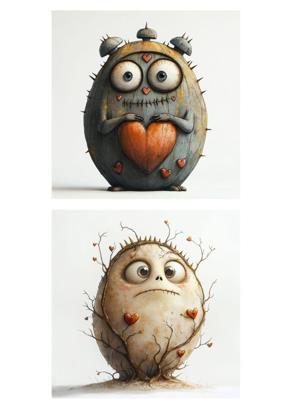 Chubby Characters For Valentine Cards Midjourney Prompt PDF Guide