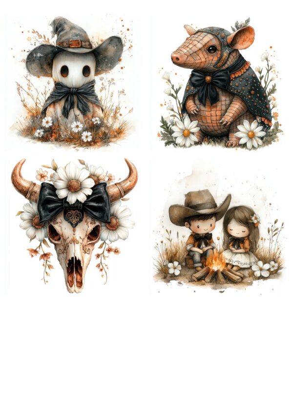 Springtime in the Wild West Watercolor Midjourney Prompt PDF Guide - Image 2