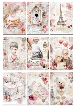 Junk Journal Pages For San Valentine Days Midjourney Prompt PDF Guide