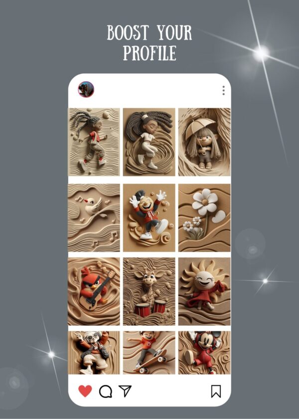 Midjourney Prompt for 3D Characters In A Rhythmic Mood & Images for Commercial Use - Image 6