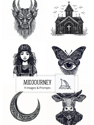Simple Bold Vector for Tattoo Logos Midjourney Prompt PDF Guide