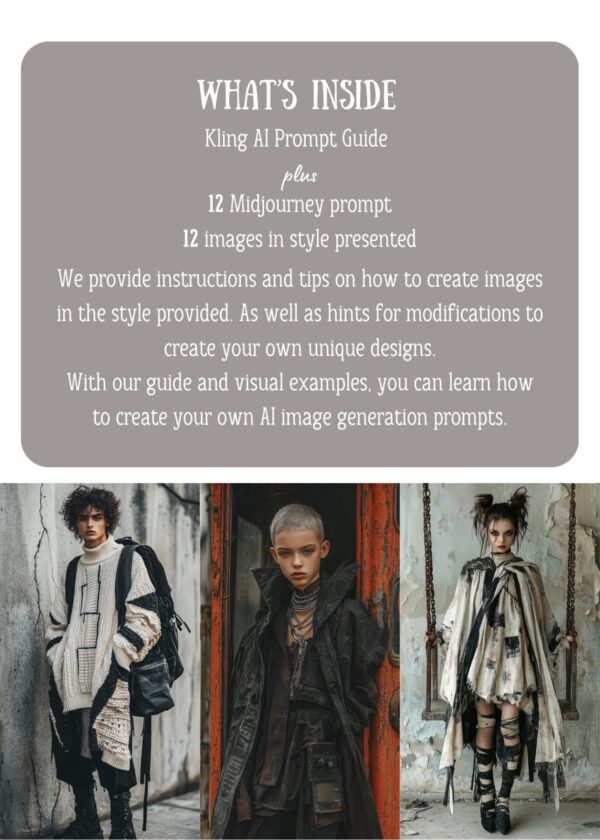 Kling AI Prompt for Cinematic Fashion Editorial Model PDF Guide & Midjourney Prompts & Images - Image 2
