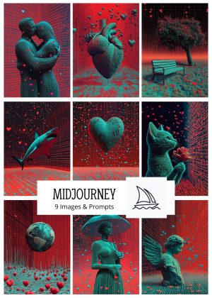 Digital Heartbeats in the Air Midjourney Prompts PDF Guide & Images