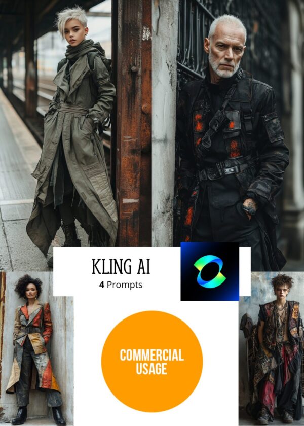 Kling AI Prompt for Cinematic Fashion Editorial Model PDF Guide & Midjourney Prompts & Images