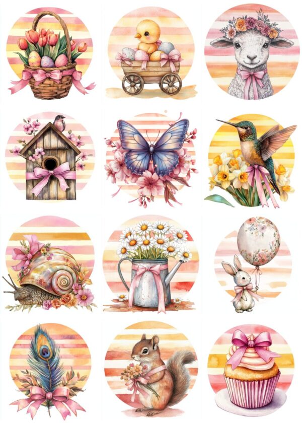 Retro Sunset Clipart for Print